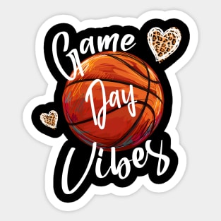 Basketball Game Day Vibes Sticker